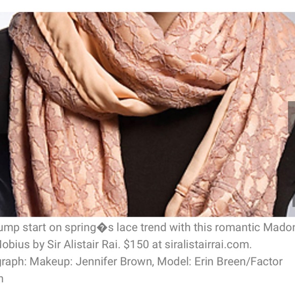 NWT “Sir Alistair Rai” Lace Mobius Scarf - Picture 1 of 6